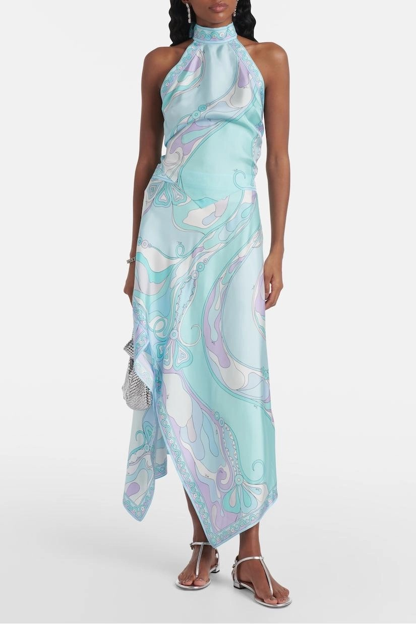 MIRAGE Satijnen Top en Midirok Set